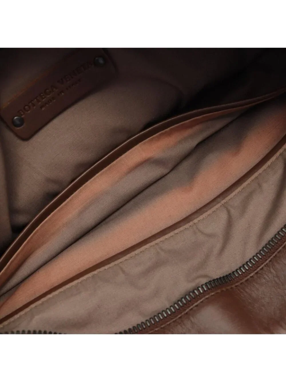 Bottega Veneta Shoulder Bag Intrecciato Brown Leather